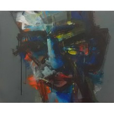 Khalid Khan-Kaay, 21 x 25 Inch, Acrylic on Canvas, Figurative Painting, AC-KHKN-080 Khalid Khan-Kaay, 21 x 25 Inch, Acrylic on Canvas, Figurative Painting, AC-KHKN-080